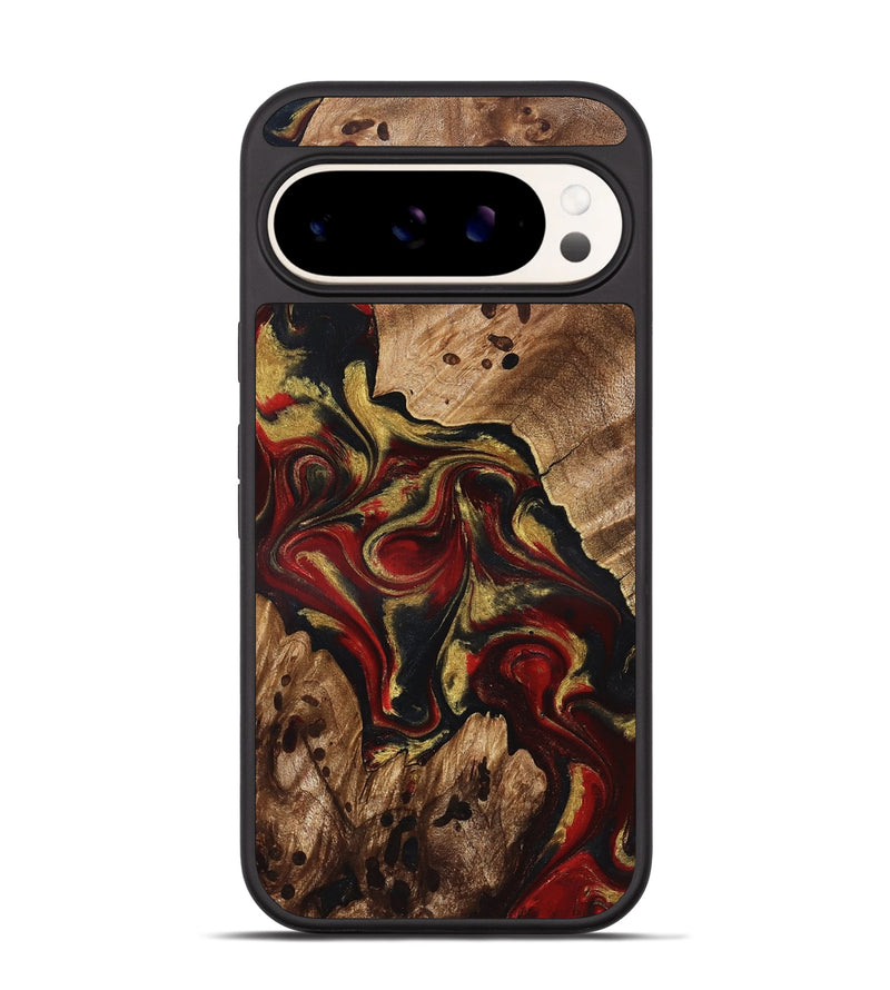 Pixel 9 Pro Wood Phone Case - Abby (Red, 826749)