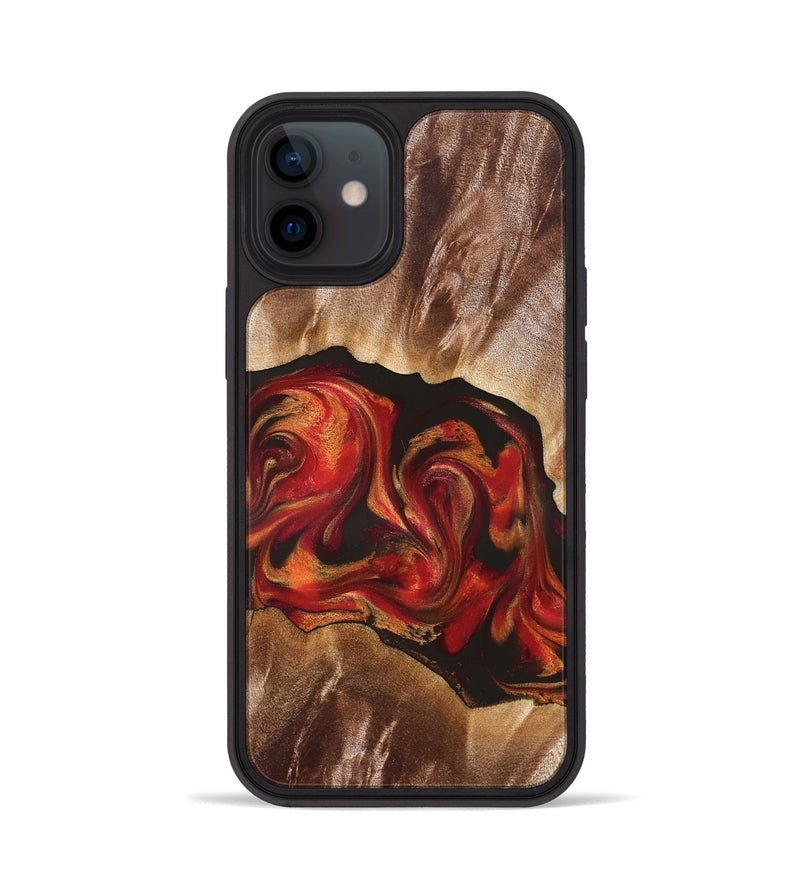iPhone 12 Wood Phone Case - Unknown (Red, 826750)