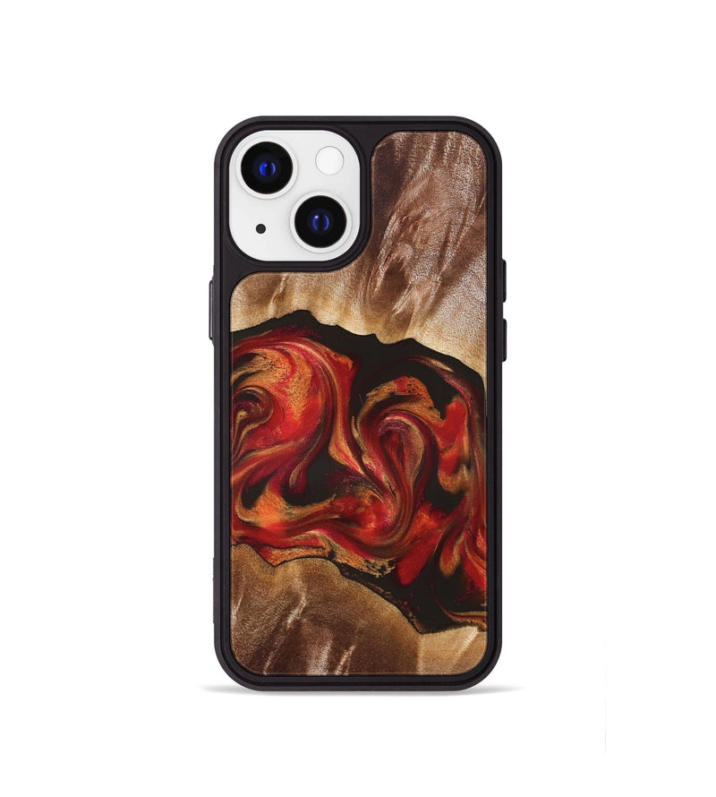 iPhone 13 mini Wood Phone Case - Unknown (Red, 826750)