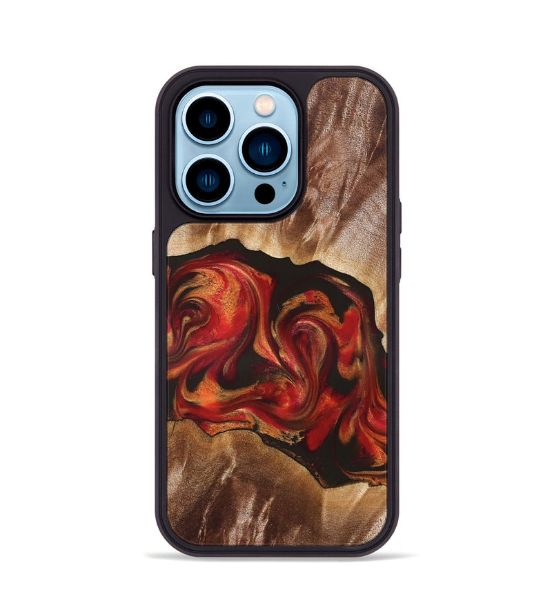 iPhone 14 Pro Wood Phone Case - Unknown (Red, 826750)