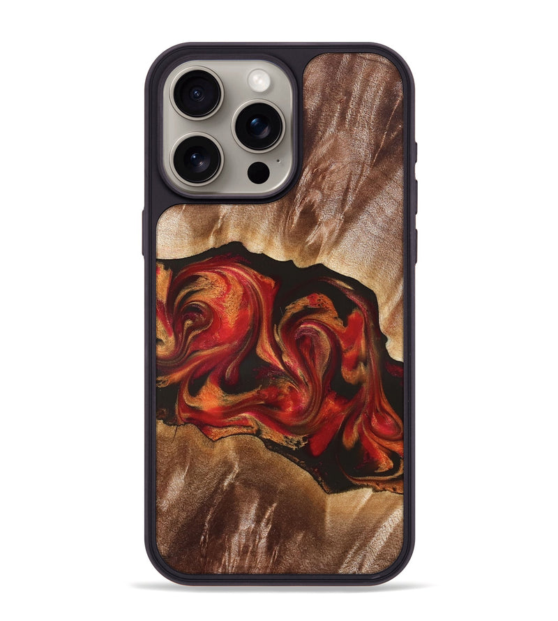 iPhone 15 Pro Max Wood Phone Case - Unknown (Red, 826750)