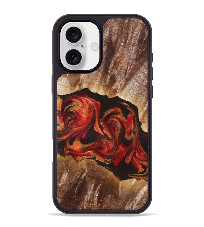 iPhone 16 Plus Wood Phone Case - Unknown (Red, 826750)
