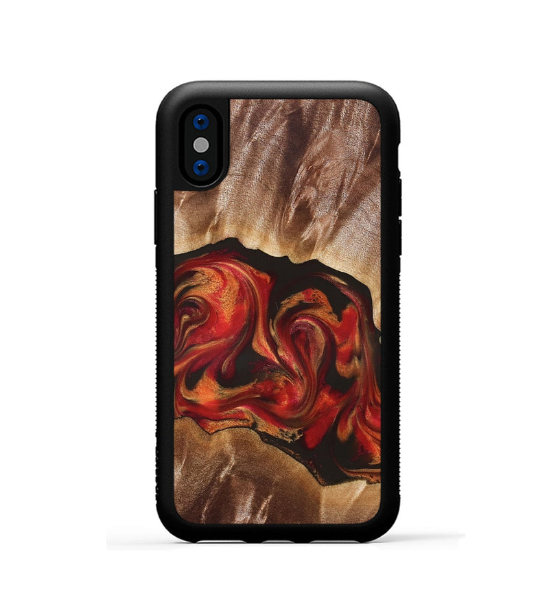 iPhone Xs Wood Phone Case - Unknown (Red, 826750)