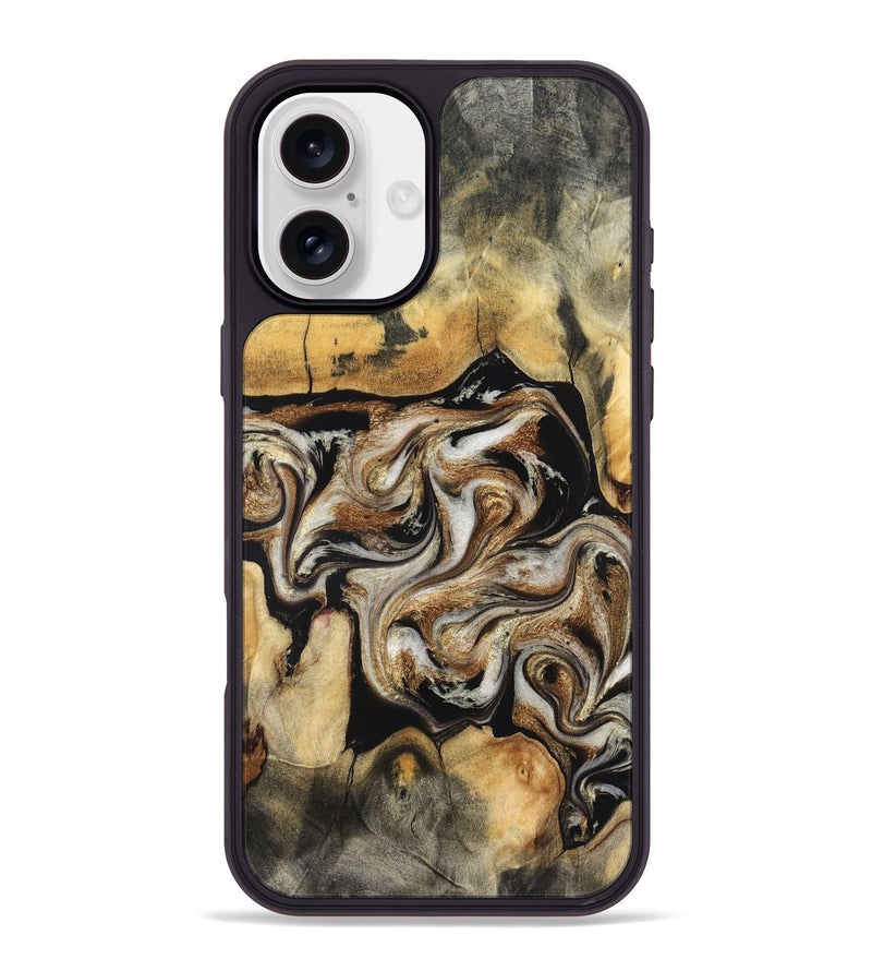 iPhone 16 Plus Wood Phone Case - Mack (Black & White, 826754)