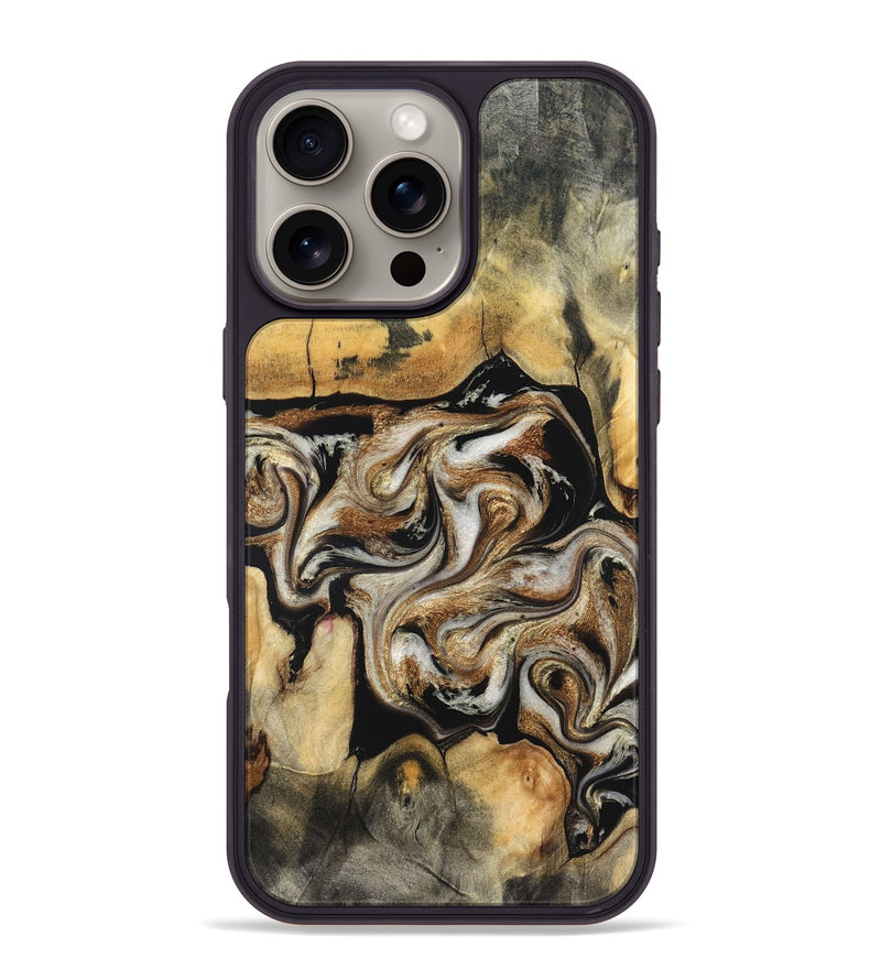 iPhone 16 Pro Max Wood Phone Case - Mack (Black & White, 826754)