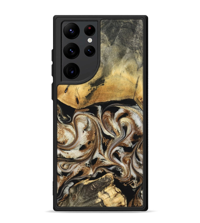Galaxy S22 Ultra Wood Phone Case - Tariq (Black & White, 826758)