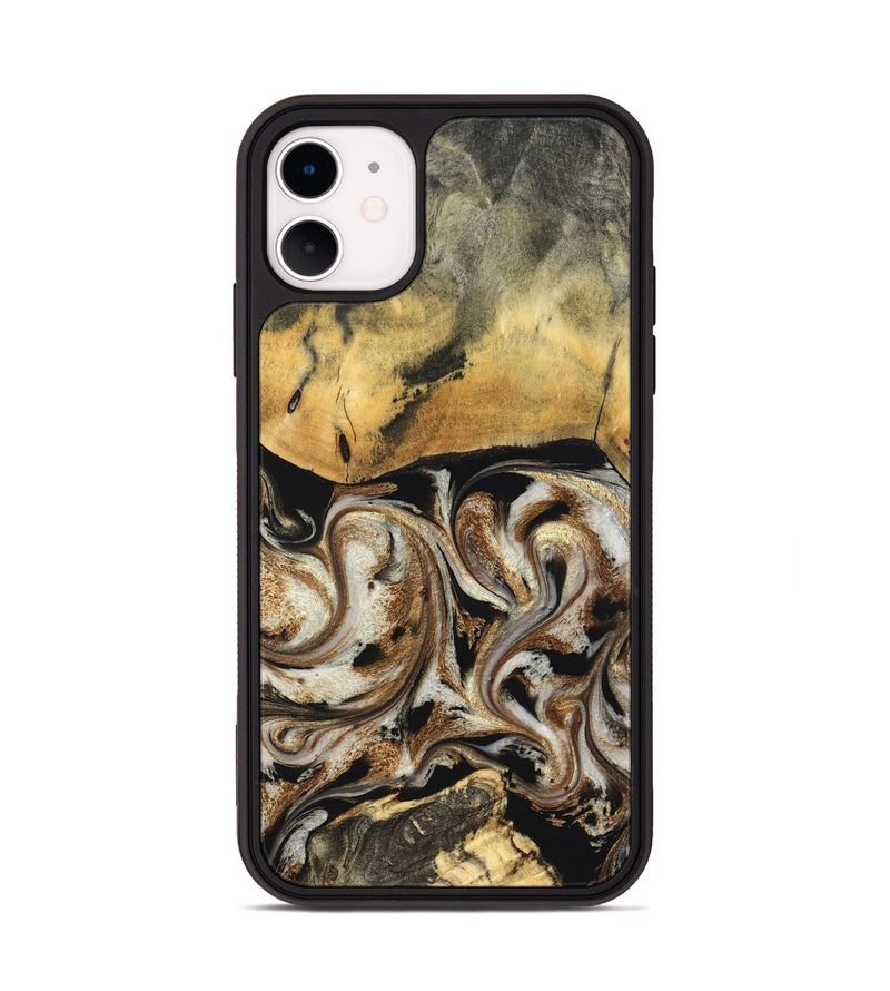iPhone 11 Wood Phone Case - Tariq (Black & White, 826758)