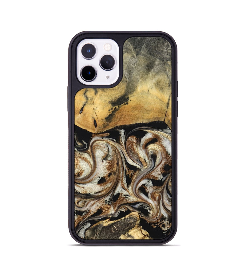 iPhone 11 Pro Wood Phone Case - Tariq (Black & White, 826758)