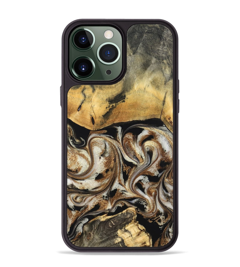 iPhone 13 Pro Max Wood Phone Case - Tariq (Black & White, 826758)