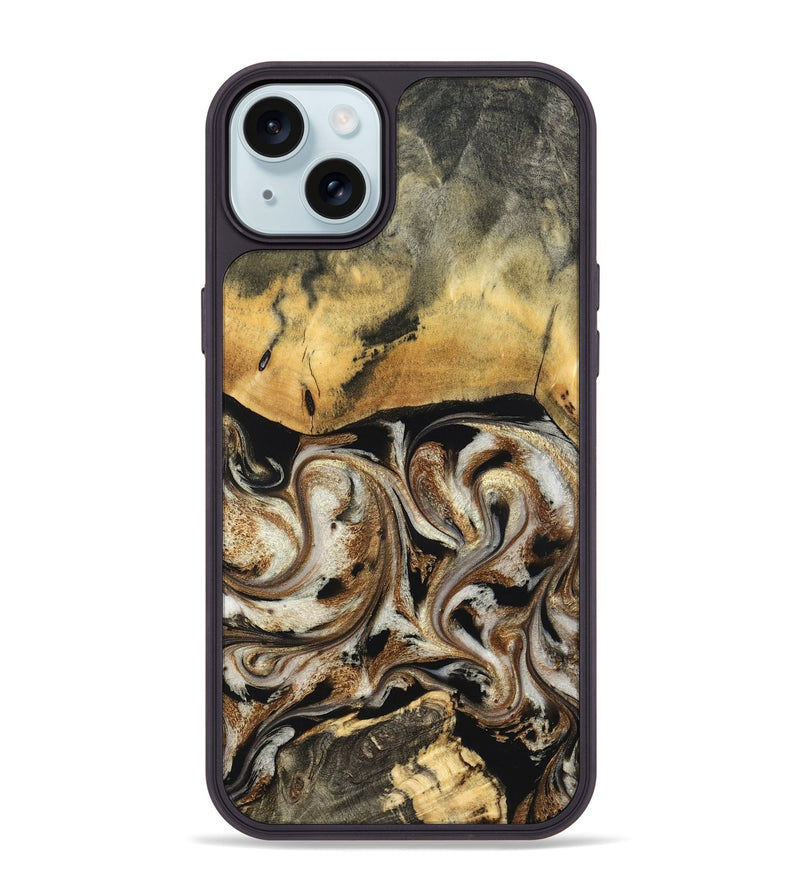iPhone 15 Plus Wood Phone Case - Tariq (Black & White, 826758)