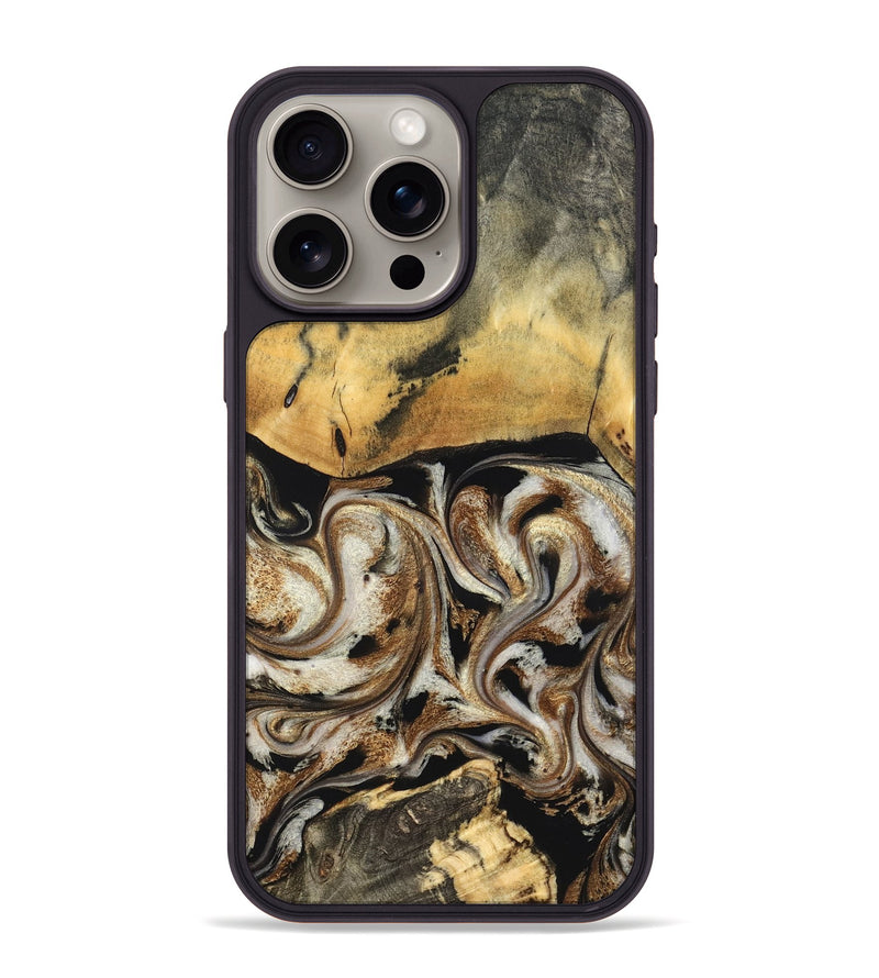 iPhone 15 Pro Max Wood Phone Case - Tariq (Black & White, 826758)