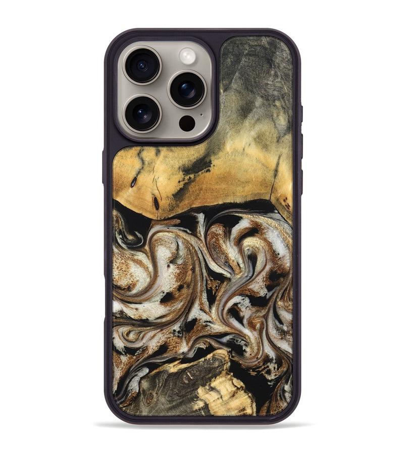 iPhone 16 Pro Max Wood Phone Case - Tariq (Black & White, 826758)