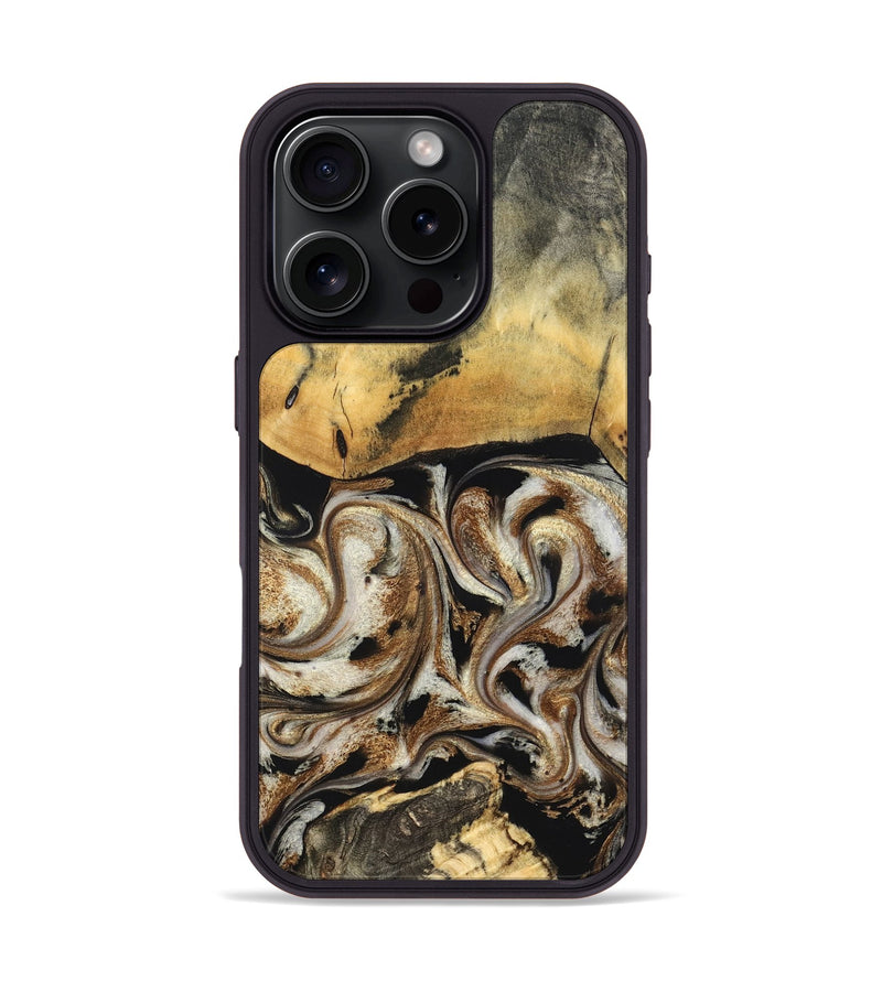 iPhone 16 Pro Wood Phone Case - Tariq (Black & White, 826758)