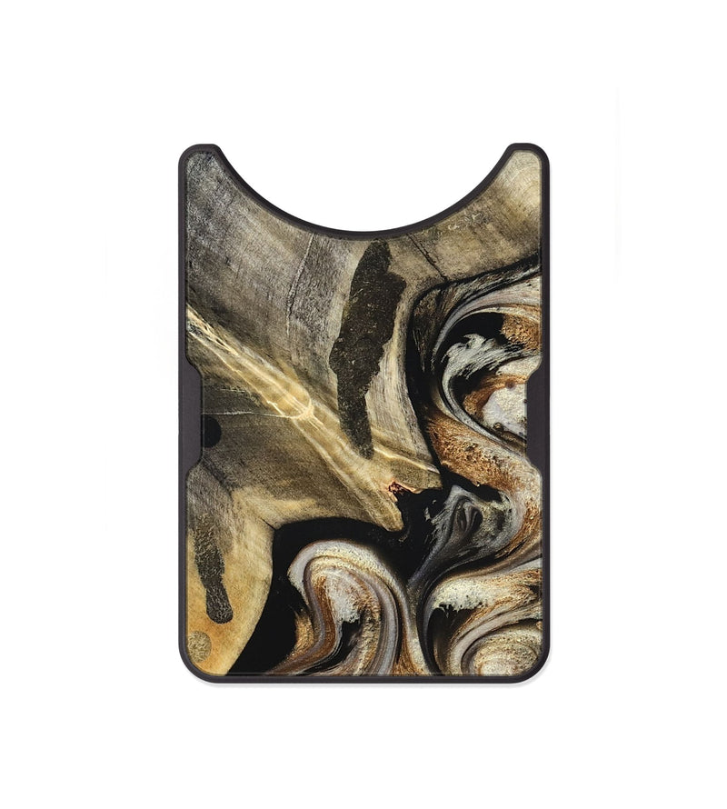 Alloy Wood Wallet - Jaslyn (Black & White, 826759)