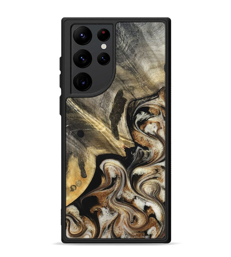 Galaxy S22 Ultra Wood Phone Case - Jaslyn (Black & White, 826759)