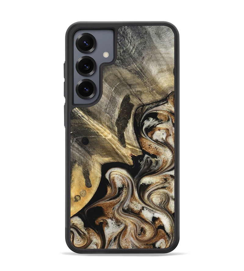 Galaxy S25 Plus Wood Phone Case - Jaslyn (Black & White, 826759)