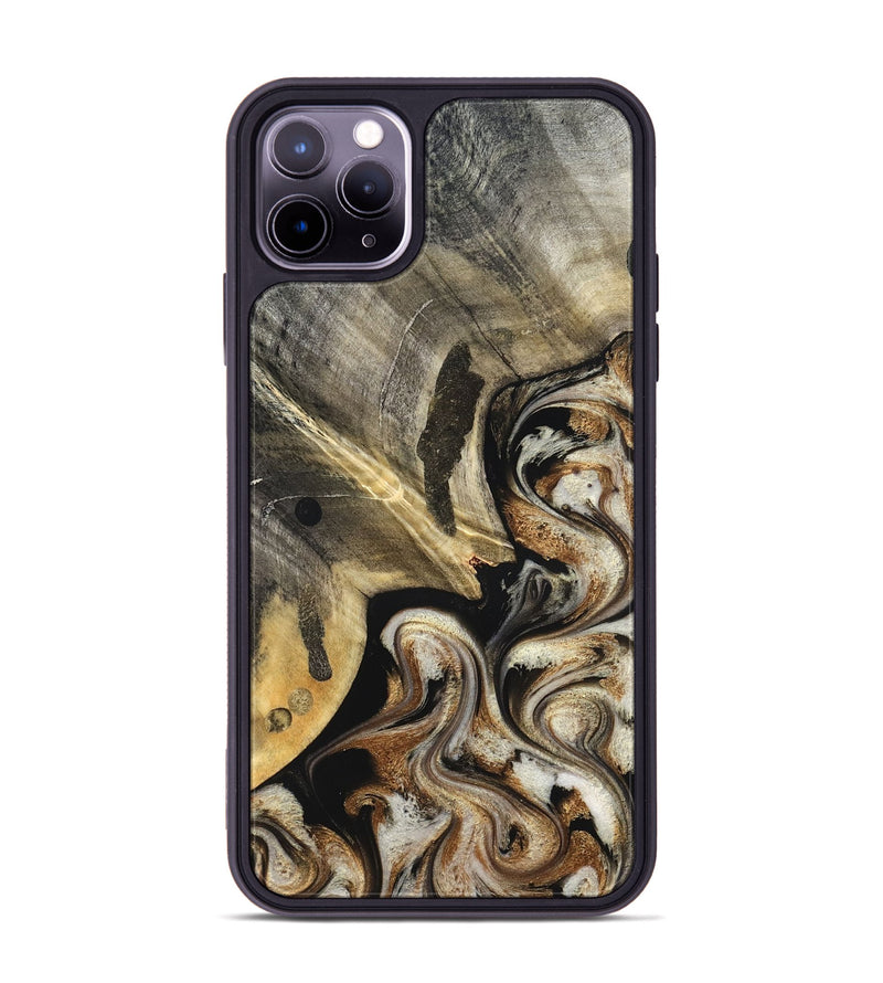 iPhone 11 Pro Max Wood Phone Case - Jaslyn (Black & White, 826759)