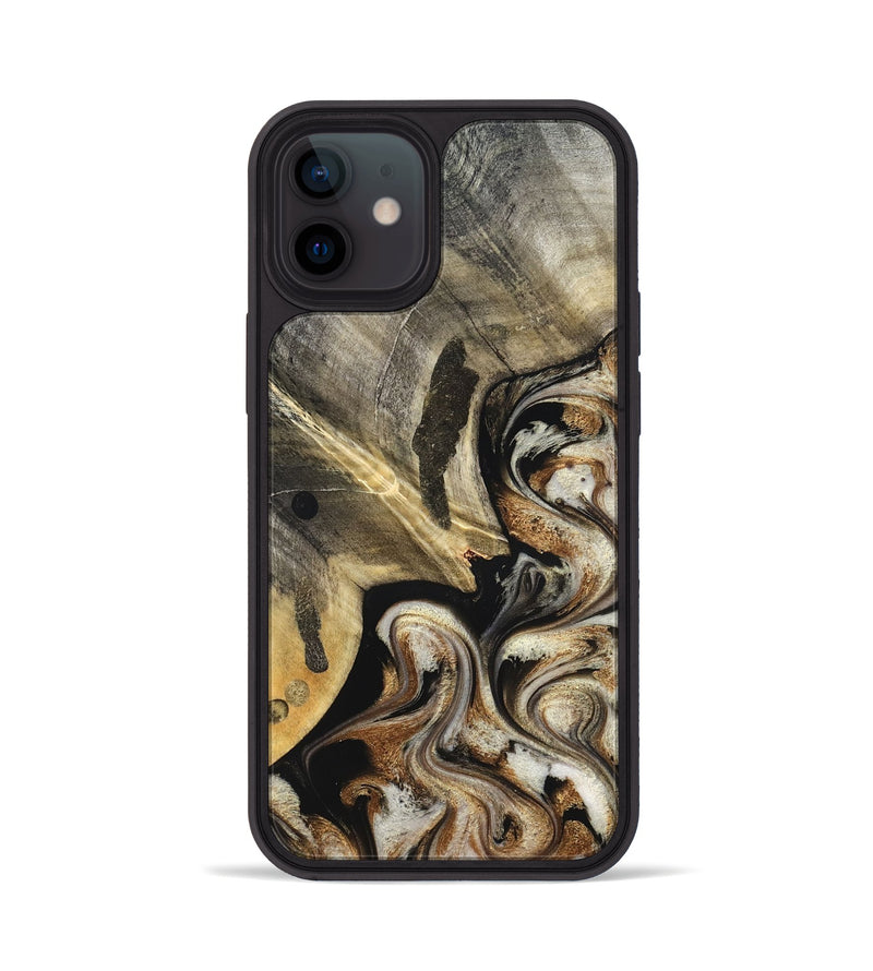 iPhone 12 Wood Phone Case - Jaslyn (Black & White, 826759)