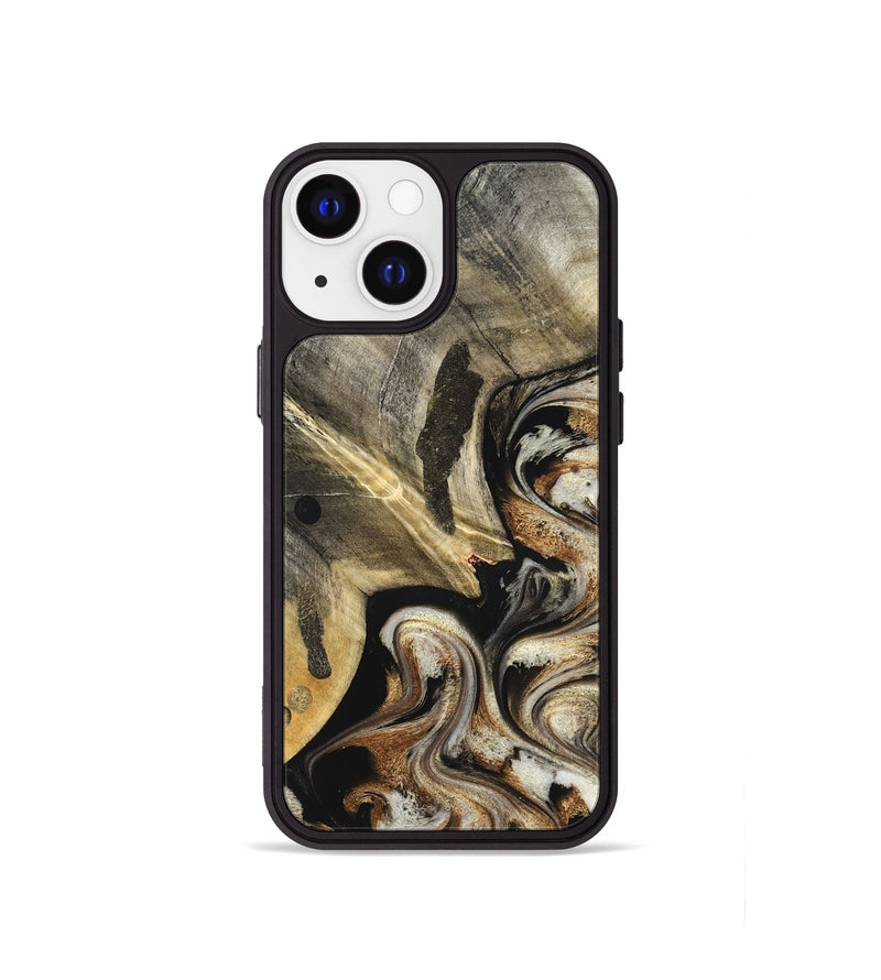 iPhone 13 mini Wood Phone Case - Jaslyn (Black & White, 826759)