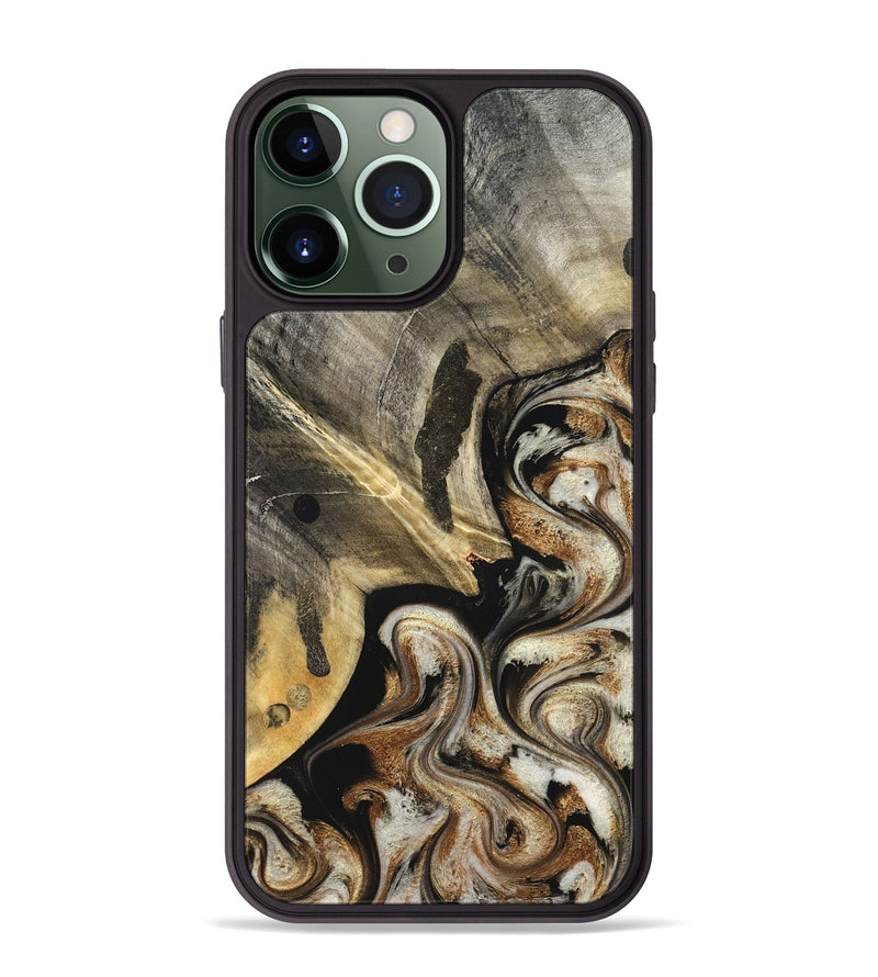 iPhone 13 Pro Max Wood Phone Case - Jaslyn (Black & White, 826759)