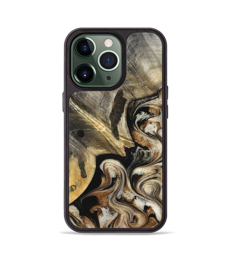iPhone 13 Pro Wood Phone Case - Jaslyn (Black & White, 826759)