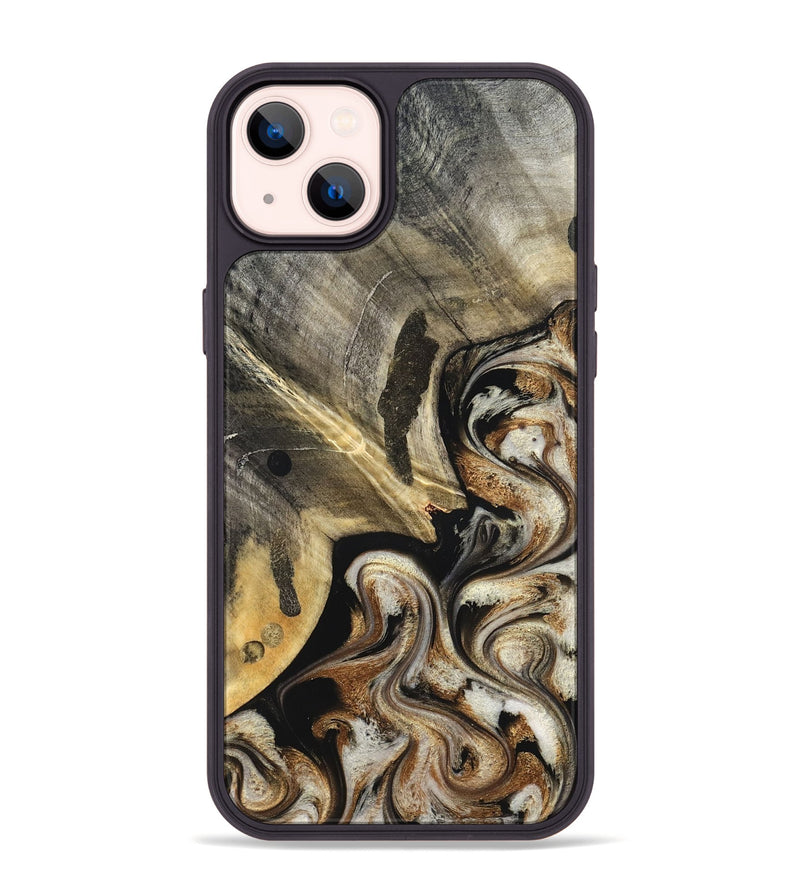 iPhone 14 Plus Wood Phone Case - Jaslyn (Black & White, 826759)