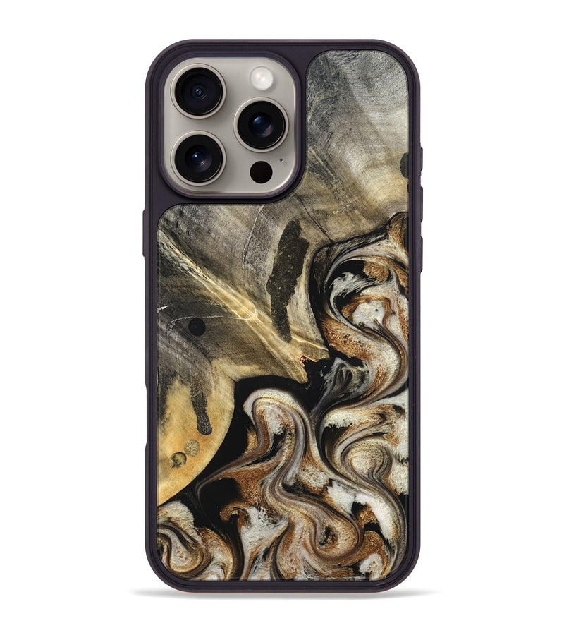 iPhone 16 Pro Max Wood Phone Case - Jaslyn (Black & White, 826759)