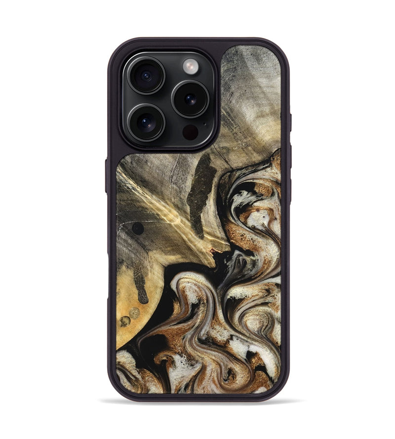 iPhone 16 Pro Wood Phone Case - Jaslyn (Black & White, 826759)