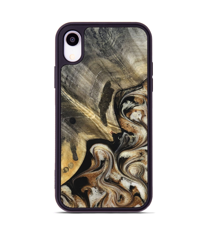 iPhone Xr Wood Phone Case - Jaslyn (Black & White, 826759)