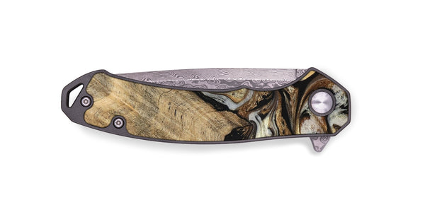 EDC Wood Pocket Knife - Ike (Black & White, 826760)
