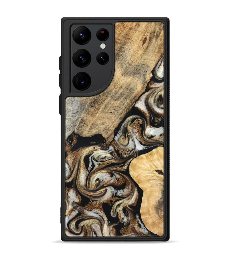 Galaxy S22 Ultra Wood Phone Case - Ike (Black & White, 826760)