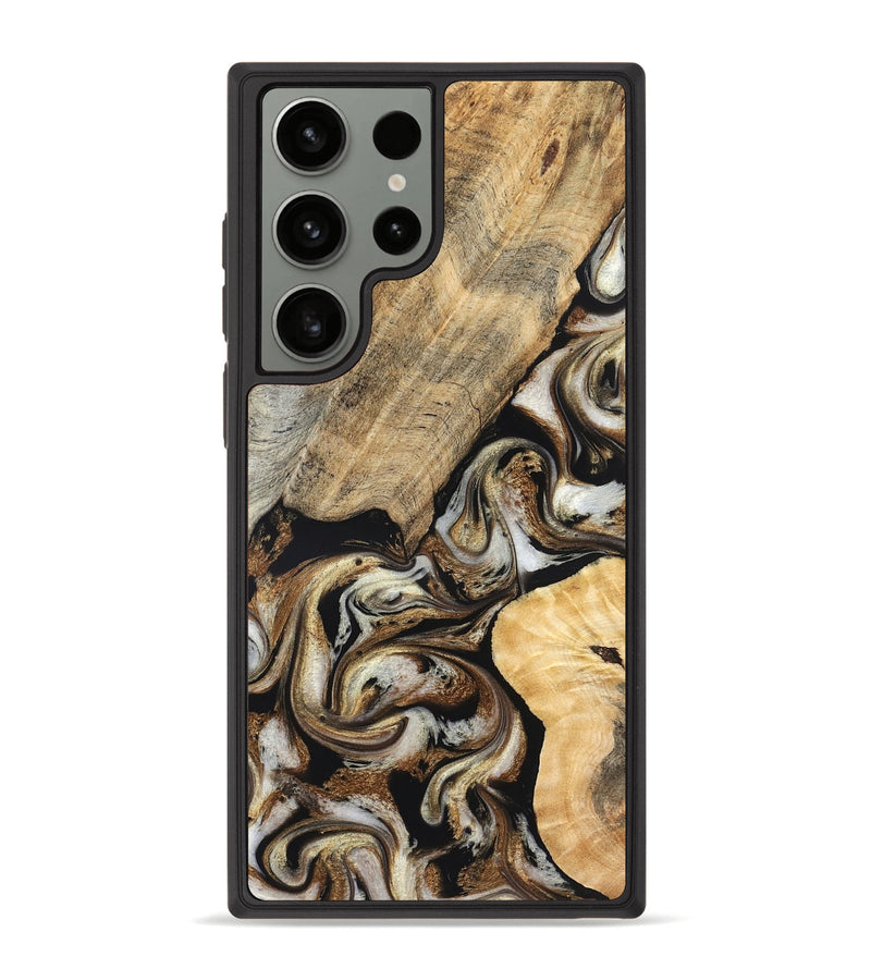 Galaxy S23 Ultra Wood Phone Case - Ike (Black & White, 826760)