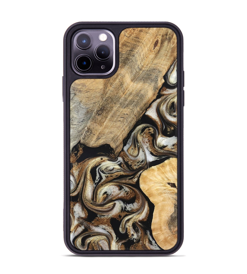 iPhone 11 Pro Max Wood Phone Case - Ike (Black & White, 826760)