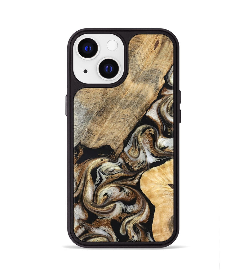 iPhone 13 Wood Phone Case - Ike (Black & White, 826760)
