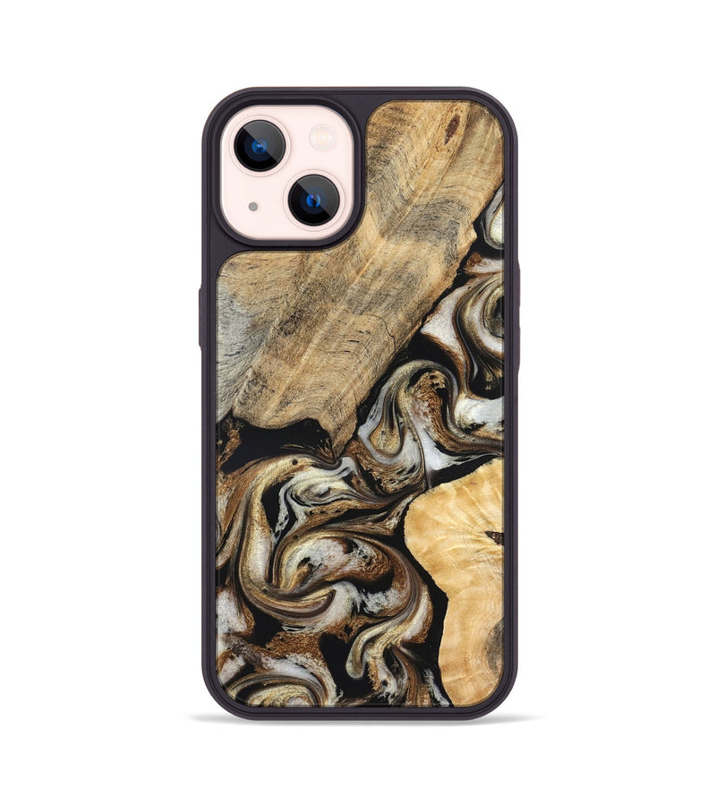 iPhone 14 Wood Phone Case - Ike (Black & White, 826760)