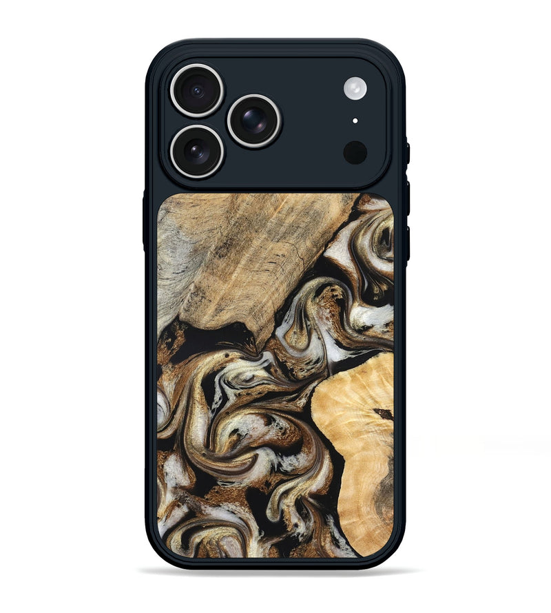 iPhone 17 Pro Max Wood Phone Case - Ike (Black & White, 826760)