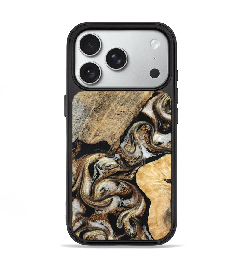 iPhone 18 Pro Wood Phone Case - Ike (Black & White, 826760)