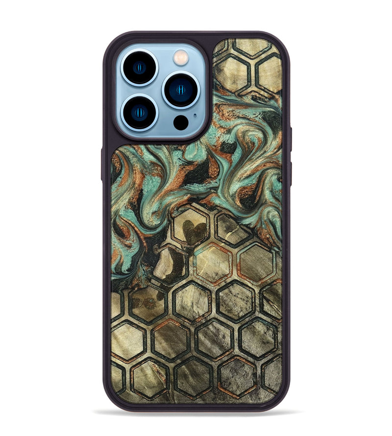 iPhone 14 Pro Max Wood Phone Case - Berry (Pattern, 826802)