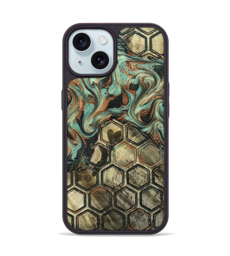 iPhone 15 Wood Phone Case - Berry (Pattern, 826802)