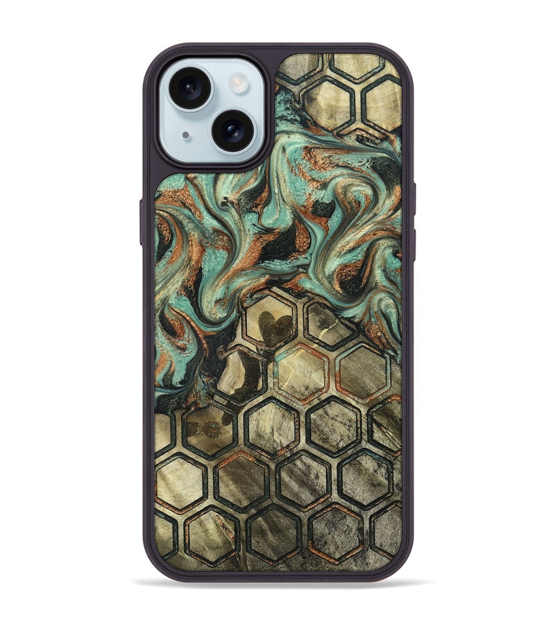 iPhone 15 Plus Wood Phone Case - Berry (Pattern, 826802)