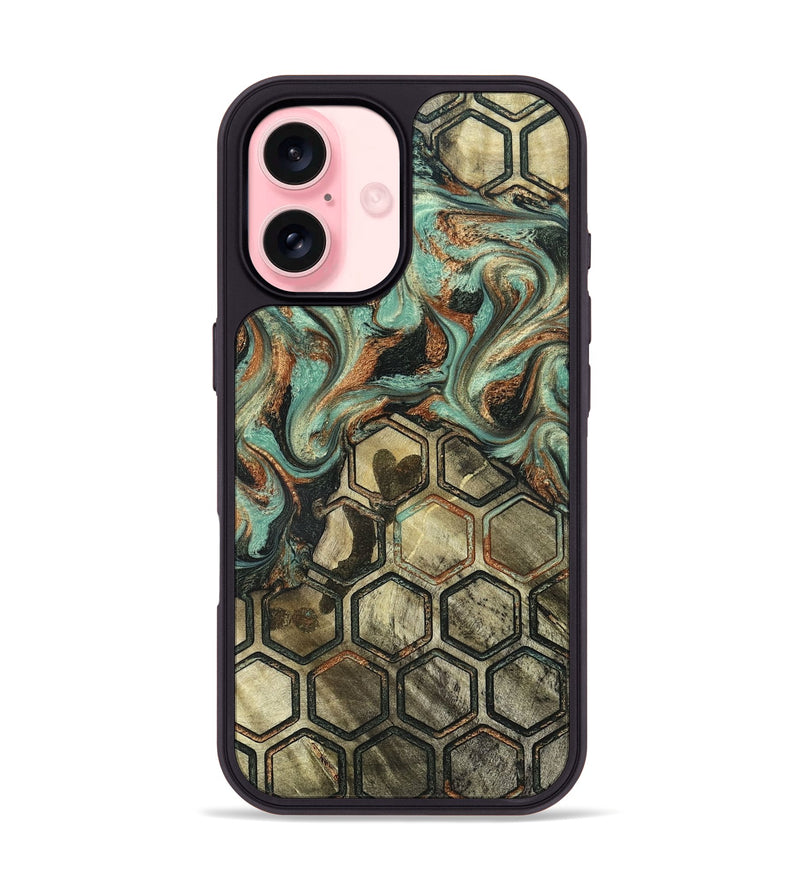 iPhone 16 Wood Phone Case - Berry (Pattern, 826802)