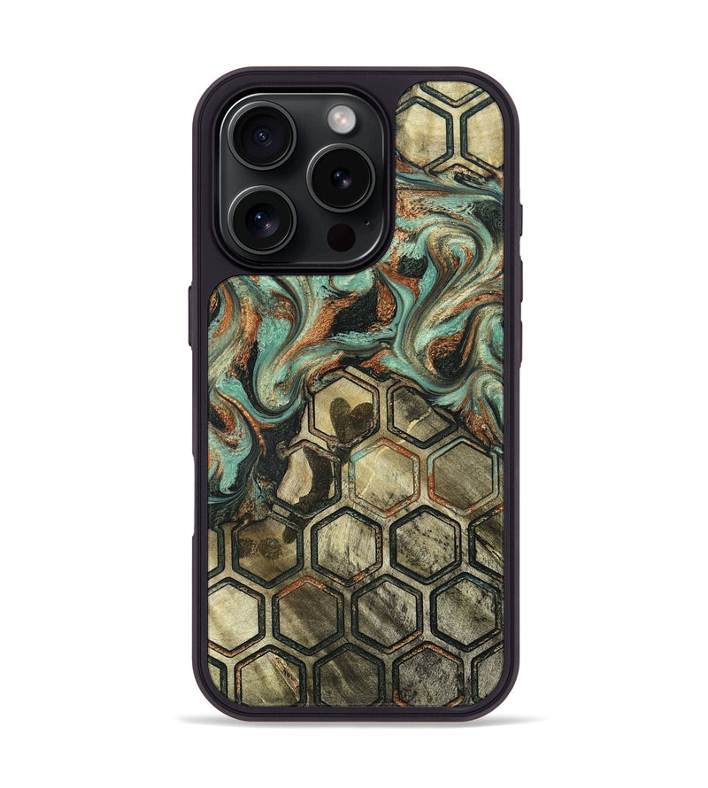 iPhone 16 Pro Wood Phone Case - Berry (Pattern, 826802)