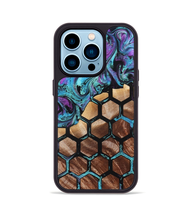 iPhone 14 Pro Wood Phone Case - Kamron (Pattern, 826807)