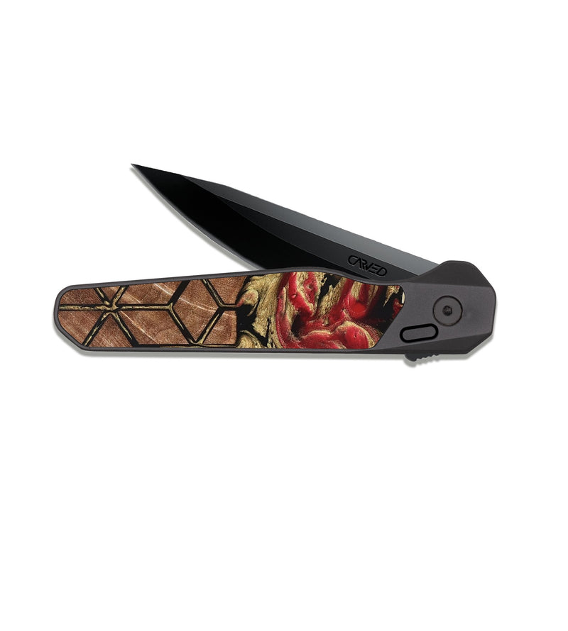 EDC Dark Slate Wood Pocket Knife - Avianna (Pattern, 826809)