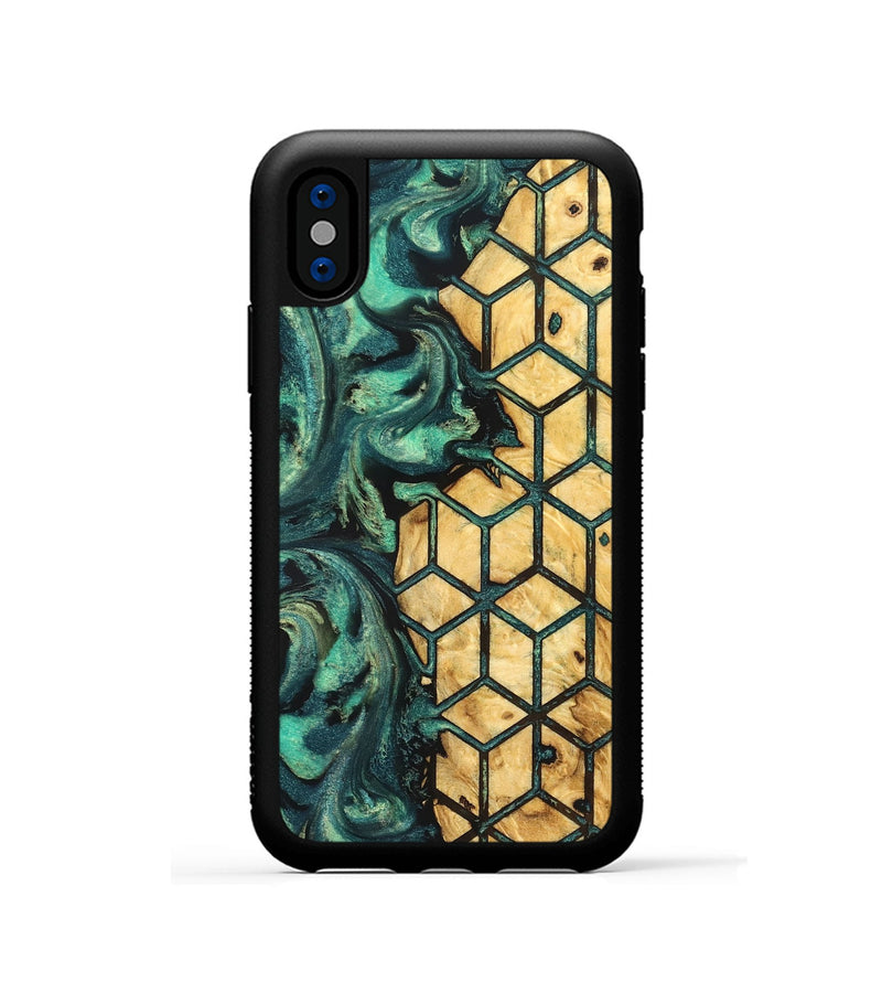 iPhone Xs Wood Phone Case - Stefani (Pattern, 826812)