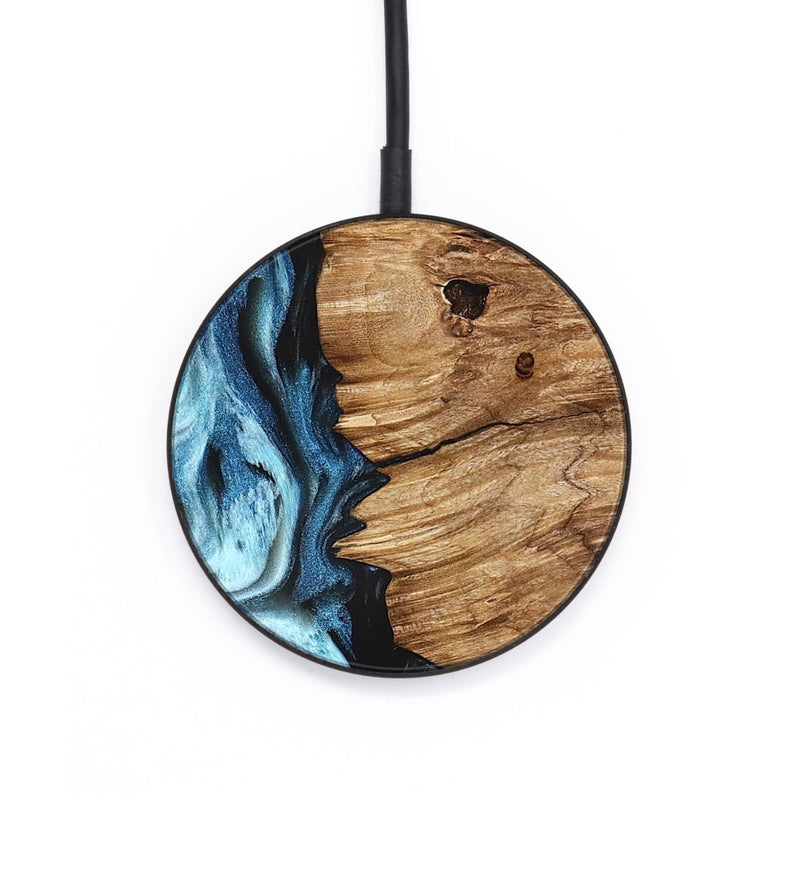 Circle Wood Wireless Charger - Twila (Blue, 826822)