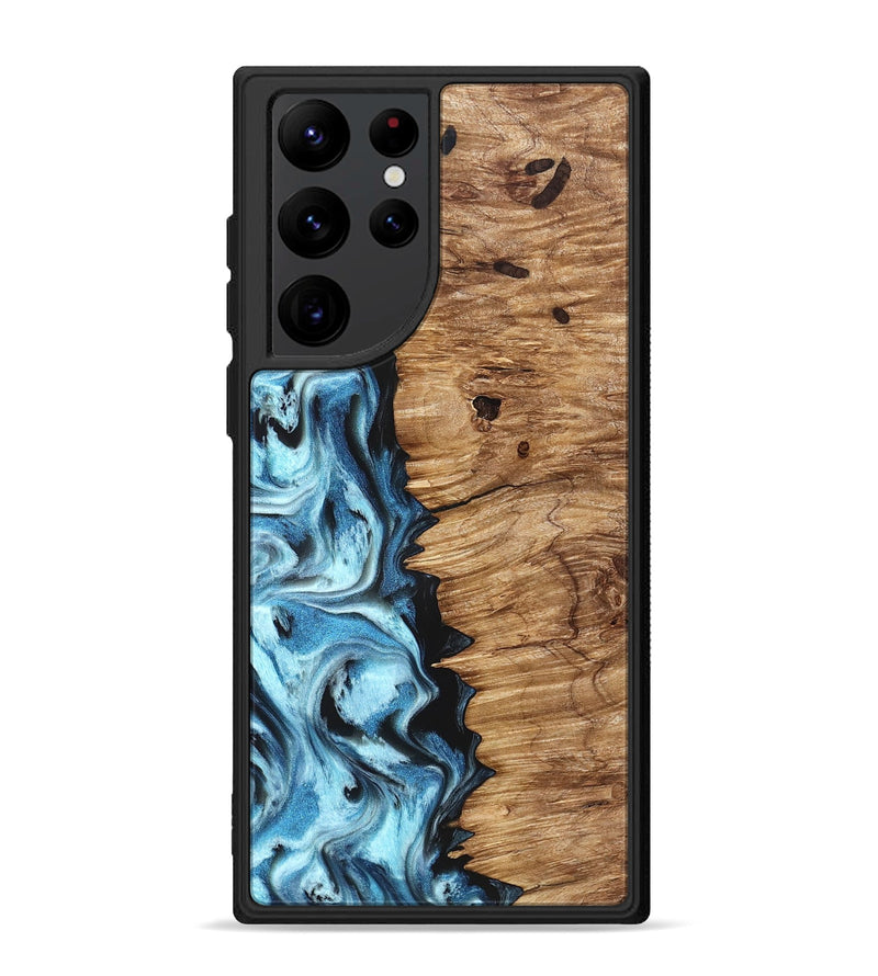 Galaxy S22 Ultra Wood Phone Case - Twila (Blue, 826822)
