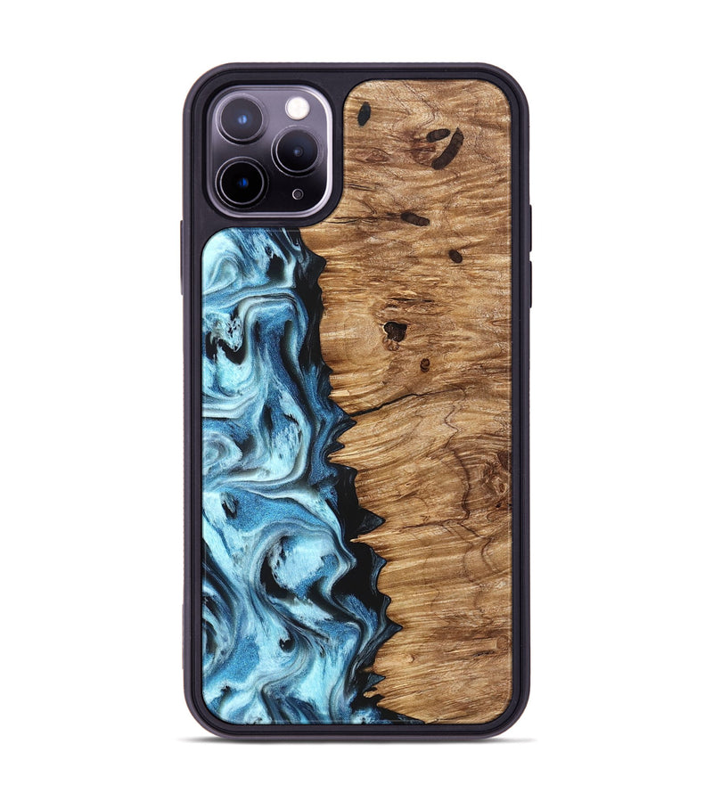 iPhone 11 Pro Max Wood Phone Case - Twila (Blue, 826822)