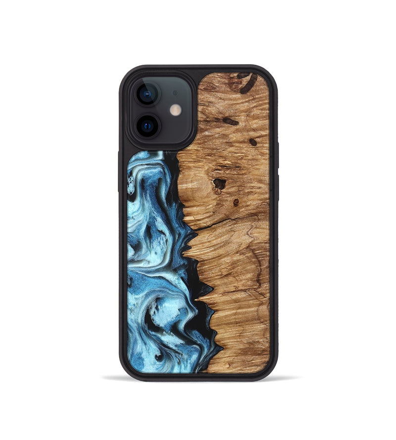 iPhone 12 mini Wood Phone Case - Twila (Blue, 826822)