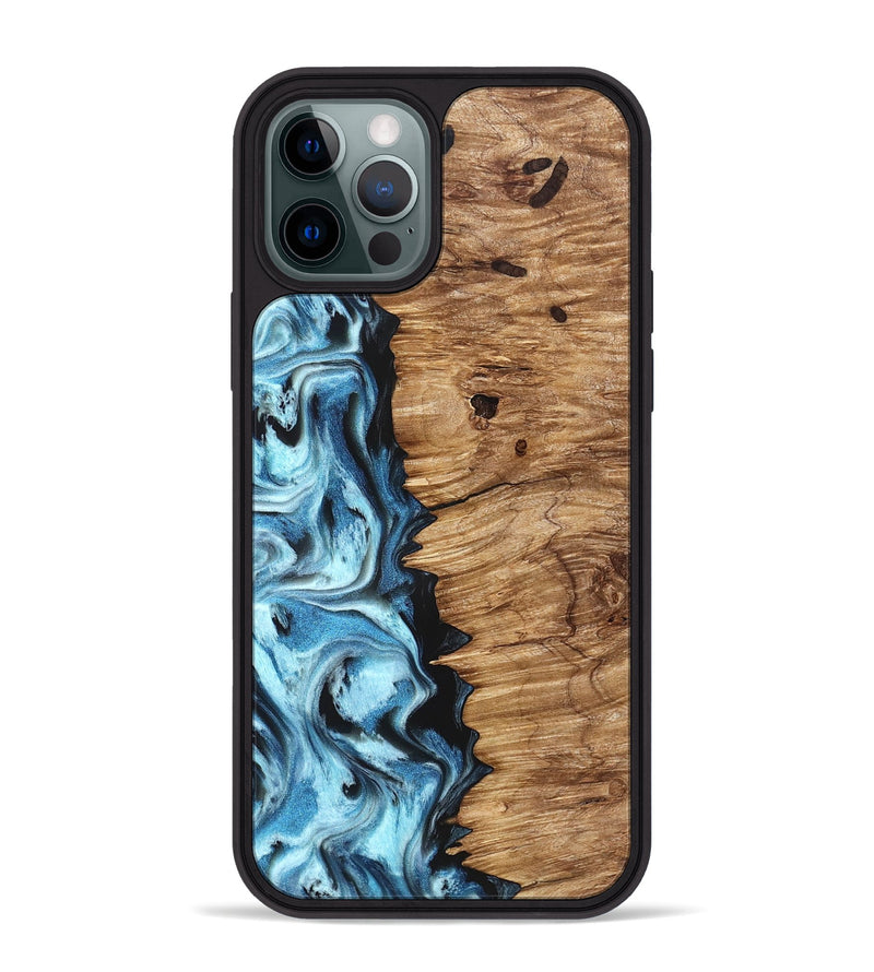 iPhone 12 Pro Max Wood Phone Case - Twila (Blue, 826822)